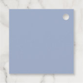 Blue Snowflake Flower Winter Baby Shower  Bedankjes Labels (Achterkant)