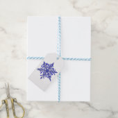 Blue Snowflake Gift Label Cadeaulabel (Met Touw)