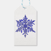 Blue Snowflake Gift Label Cadeaulabel (Voorkant)
