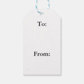 Blue Snowflake Gift Label Cadeaulabel (Achterkant)