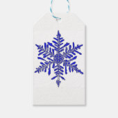 Blue Snowflake Gift Label Cadeaulabel (Voorkant)