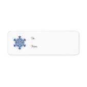 Blue Snowflake Gift Label Label (Voorkant)