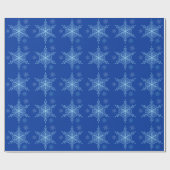 Blue Snowflake Gift Wrap Cadeaupapier (Vlak)