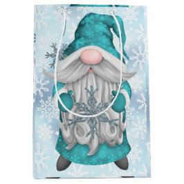 Blue Snowflake Gnome Medium Cadeauzakje