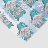 Blue Snowflake Gnome Tissuepapier (Detail)