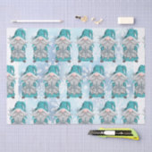 Blue Snowflake Gnome Tissuepapier (Craft)