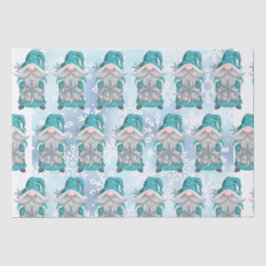 Blue Snowflake Gnome Tissuepapier