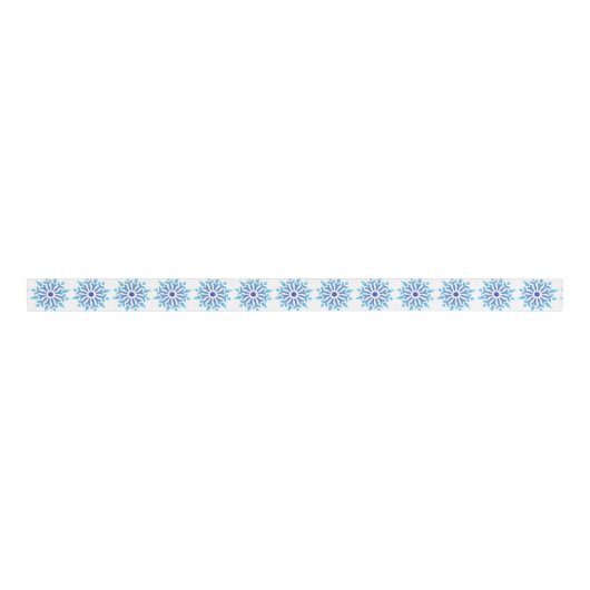 Blue Snowflake Grosgrain Lint (Voorkant)