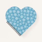 Blue Snowflake Heart Notitieboek (Voorkant)
