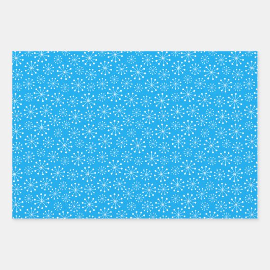 Blue Snowflake Inpakpapier Vel (Voorkant)