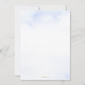 Blue Snowflake is onderweg naar het Baby shower Kaart (Achterkant)