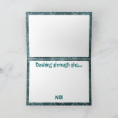 Blue Snowflake-kaart | Door de.... NEE! Feestdagen Kaart (Binnen)