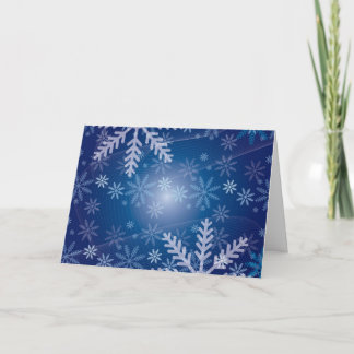 Blue Snowflake-kaart Feestdagen Kaart