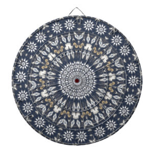 Blue Snowflake Kaleidoscope Dartbord