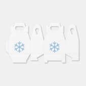 Blue Snowflake-kerstbox Bedankdoosjes (Uitgevouwen)