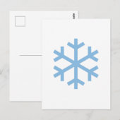 Blue Snowflake-kerstBriefkaart Briefkaart (Voorkant / Achterkant)