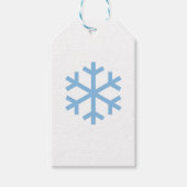 Blue Snowflake-kerstcadeautags Cadeaulabel (Voorkant)