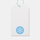 Blue Snowflake-kerstcadeautags Cadeaulabel (Achterkant)
