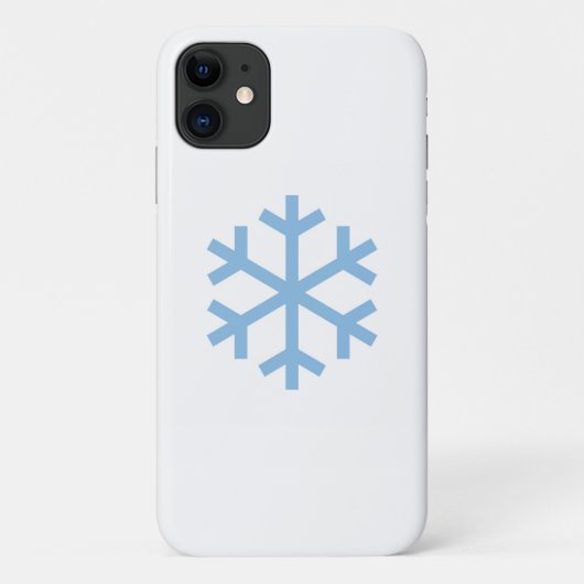Blue Snowflake kerstiPhone 11 Hoesje (Achterkant)