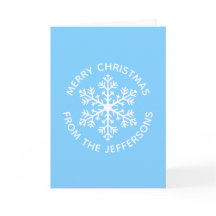 Blue Snowflake-kerstKaart