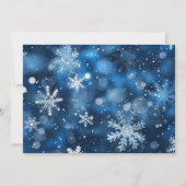 Blue Snowflake Kerstkaart gepersonaliseerd (Achterkant)
