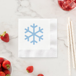 Blue Snowflake Kerstmis Napkin Servet