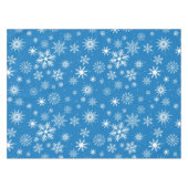 Blue Snowflake-kerstontwerp Tafelkleed (Voorkant (Horizontaal))