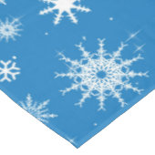Blue Snowflake-kerstontwerp Tafelkleed (Gekanteld)