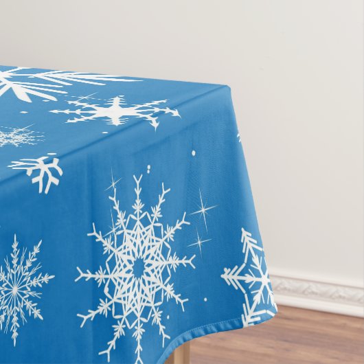 Blue Snowflake-kerstontwerp Tafelkleed (Voorbeeld)