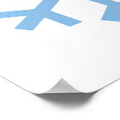 Blue Snowflake-kerstPoster Poster (Hoek)