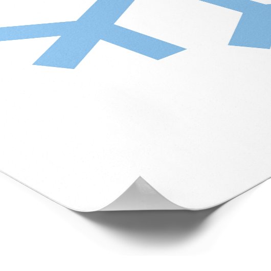 Blue Snowflake-kerstPoster Poster (Hoek)