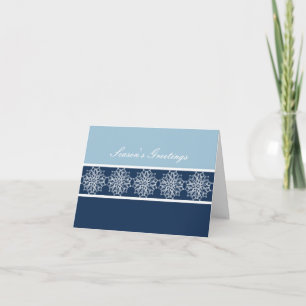 Blue Snowflake-kerstWenskaarten Feestdagen Kaart