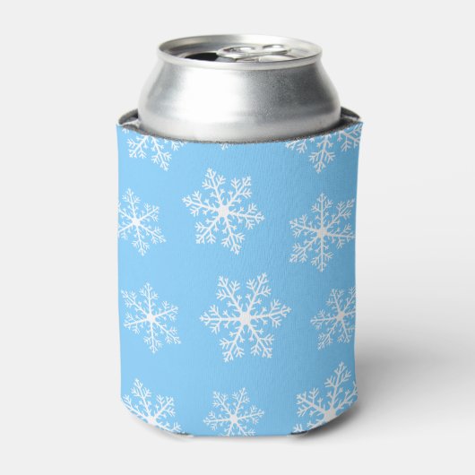 Blue Snowflake Koelbox Blikjeskoeler (Blikje Voorkant)
