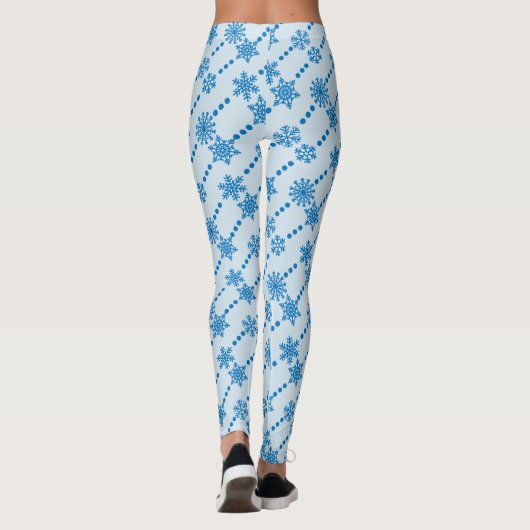 Blue Snowflake Leggings (Achterkant)