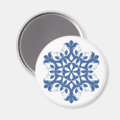 Blue Snowflake Magnet (Voorkant / Achterkant)