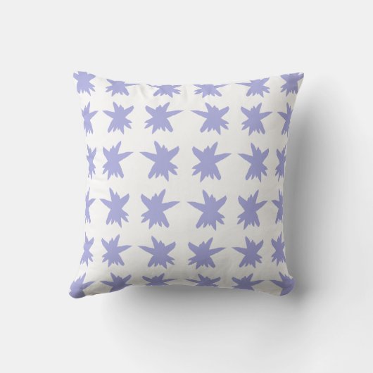 Blue Snowflake Multiples Kussen (Achterkant)