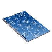 Blue Snowflake Notebook – Winter Aesthetic Journal Notitieboek (Rechterzijde)