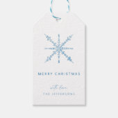 Blue Snowflake Nutkraker kerstcadeau-Label Cadeaulabel (Voorkant)