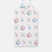 Blue Snowflake Nutkraker kerstcadeau-Label Cadeaulabel (Achterkant)