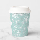 Blue Snowflake ONE Paper Cup Papieren Bekers (Links)