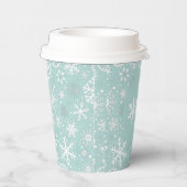 Blue Snowflake ONE Paper Cup Papieren Bekers (Rechts)