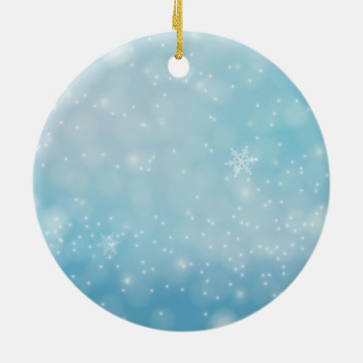 Blue Snowflake Ornament - Add Your Name (Achterkant)