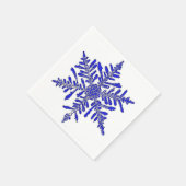 Blue Snowflake Paper Cocktail Napkin Servet (Hoek)