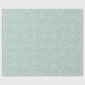 Blue Snowflake Pattern Cadeaupapier (Vlak)
