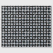 Blue Snowflake Pattern Cadeaupapier (Vlak)