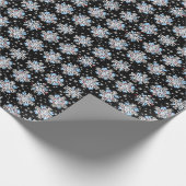 Blue Snowflake Pattern Cadeaupapier (Hoek)