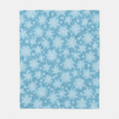 Blue Snowflake Pattern Fleece Deken (Voorkant)