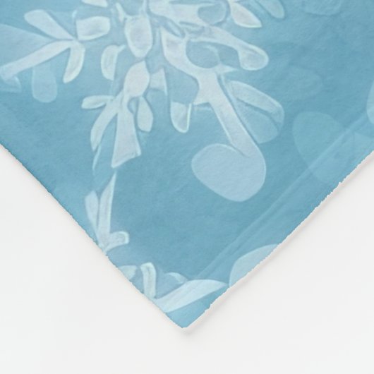 Blue Snowflake Pattern Fleece Deken (Hoek)