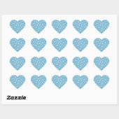Blue Snowflake Pattern Hart Sticker (Vel)