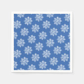 Blue Snowflake Pattern Kerstvakantie Servet (Voorkant)